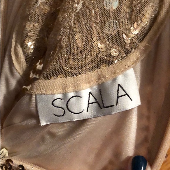 Homecoming- SCALA Gold Sequined Formal Dress *EUC - Picture 7 of 8